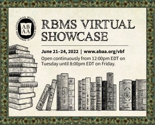 RBMS--Rare Books and Manuscripts Virtual Showcase
