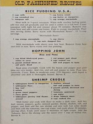 Miss Fluffy’s Rice Cook Book, Add a Bright Change to Your Menus with Rice!