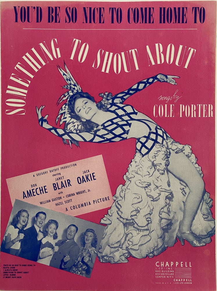 Item #1003 You'd Be So Nice to Come Home To; Something to Shout About. Cole PORTER.