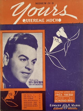 Item #1109 Yours; Quièreme Mucho. Jack SHERR, Spanish lyrics, Agustin, English lyrics. RODRIGUEZ