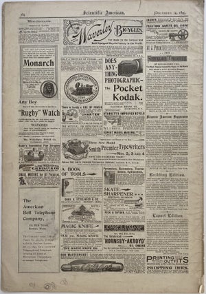 Scientific American, New York, December 14, 1895., Volume LXXIII,, No. 24
