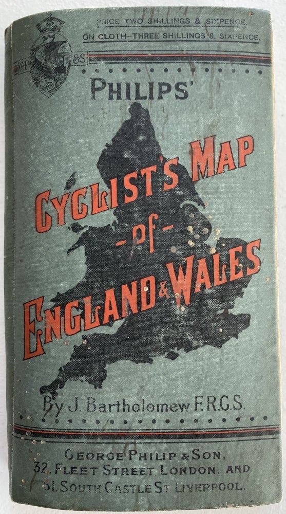 Item #1171 Tourist’s Map of England & Wales from the Ordnance Survey; Cover title: Philips' Cyclist's Map of England & Wales, by J. Bartholomew FRGS. John BARTHOLOMEW.