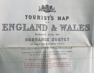 Tourist’s Map of England & Wales from the Ordnance Survey; Cover title: Philips' Cyclist's Map of England & Wales, by J. Bartholomew FRGS