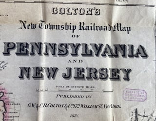 Colton’s New Township Railroad Map of Pennsylvania and New Jersey; Cover title: Anderson’s Rail Road Map of Pennsylvania Published by J.S. Smith, Phila.