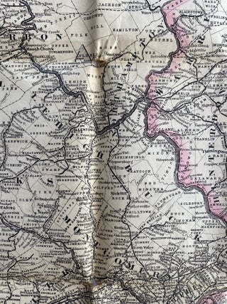 Colton’s New Township Railroad Map of Pennsylvania and New Jersey; Cover title: Anderson’s Rail Road Map of Pennsylvania Published by J.S. Smith, Phila.