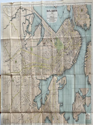 Map title: Map of Boston 1872, After the Latest Surveys with all the imporvements in Progress; Case title: Prang's Map of Boston