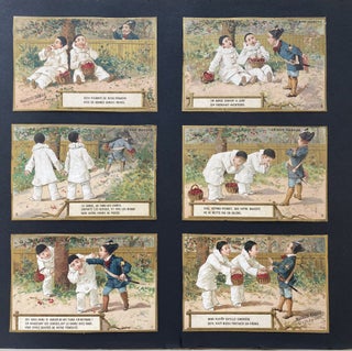 Scrapbook of Chromolithographed Trade Cards for French stores