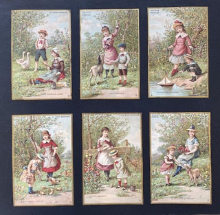 Scrapbook of Chromolithographed Trade Cards for French stores