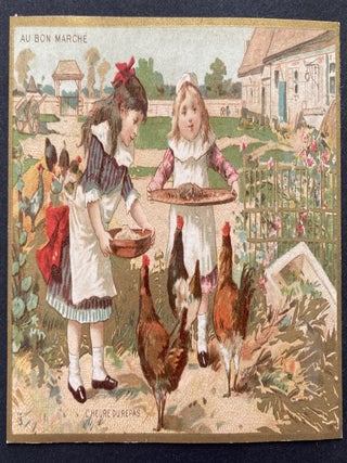 Scrapbook of Chromolithographed Trade Cards for French stores