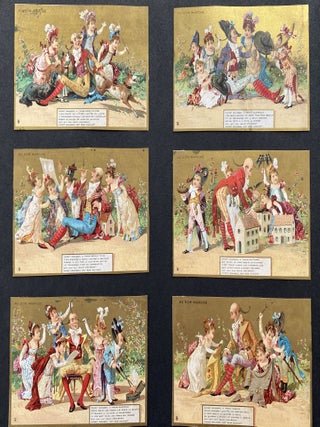 Scrapbook of Chromolithographed Trade Cards for French stores