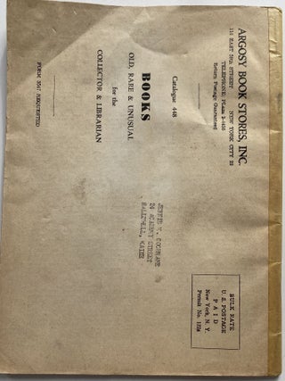 Books: Old, Rare & Unusual for the Collector & Librarian, Catalogue 448.