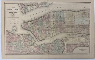 Item #1255 Map of New York and Adjacent Cities; Recto: State of New Jersey. G. Woolworth COLTON