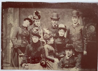Item #1269 [Dressed in Finery]--a Tintype Photograph of 8 young people. ANONYMOUS