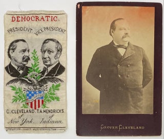 Item #1299 Presidential Campaign Ribbon: Democratic. President G. Cleveland of New York. Vice...