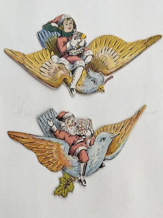 Set of 8 Chromolithographed Die-Cut Paper Ornaments