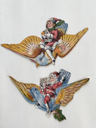 Set of 8 Chromolithographed Die-Cut Paper Ornaments