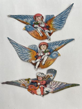 Set of 8 Chromolithographed Die-Cut Paper Ornaments