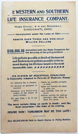 Two Paper Doll Advertising Trade Cards, Compliments of the Western and Southern Life Insurance Company, Cincinnati, Ohio