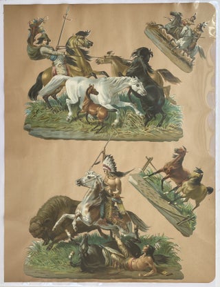 Item #1323 [Four Embossed Chromolithographed Wild West Die-cuts