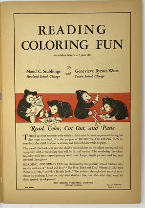 Reading Coloring Fun for Children from 5 to 7 years old; Cover title: Reading Coloring Fun 64 Pages, Read Color Cut Out Paste, M3499