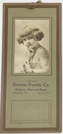 Item #1332 Calendar for the Year 1928, Compliments of Brown-Hawke Co., Hardware, Stoves and...