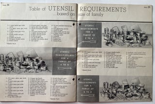 Cooking Utensils, their selection and use, A Handbook for Teachers