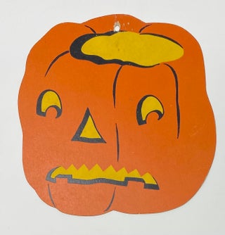 Item #1415 Grimacing Jack-O-Lantern Pumpkin Head--Halloween Decoration