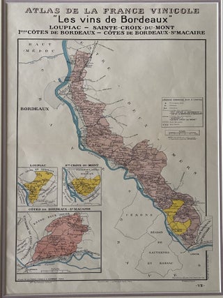 Atlas de la France Vinicole. “Les vins de Bordeaux” : Loupiac, Sainte-Croix-du-Mont, Ières Côtes de Bordeaux, Côtes de Bordeaux St. Macaire.; English: The Atlas of France Winemaking. “The wines of Bordeaux” : Entre-Deux-Mers, Graves de Vayres, and Sainte-Foy-Bordeaux.
