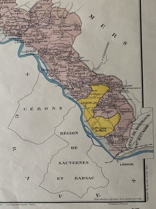 Atlas de la France Vinicole. “Les vins de Bordeaux” : Loupiac, Sainte-Croix-du-Mont, Ières Côtes de Bordeaux, Côtes de Bordeaux St. Macaire.; English: The Atlas of France Winemaking. “The wines of Bordeaux” : Entre-Deux-Mers, Graves de Vayres, and Sainte-Foy-Bordeaux.