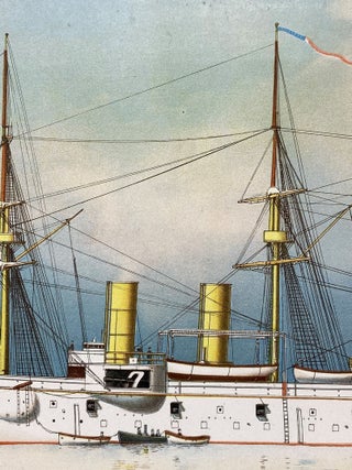 U.S. Flagship "Chicago," Matted and Framed print