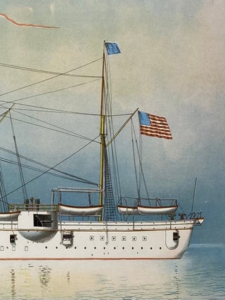 U.S. Flagship "Chicago," Matted and Framed print