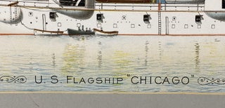 U.S. Flagship "Chicago," Matted and Framed print