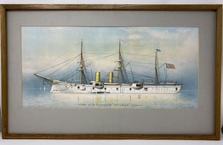 U.S. Flagship "Chicago," Matted and Framed print