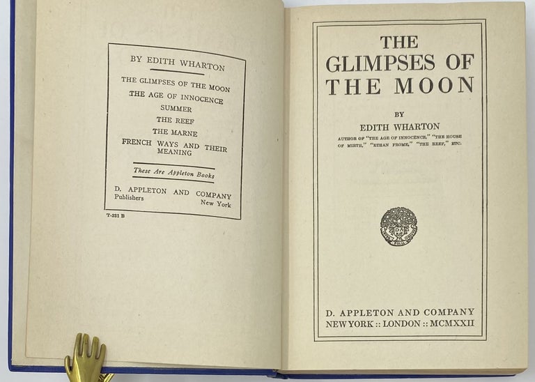 Item #1503 Glimpses of the Moon. Edith WHARTON.
