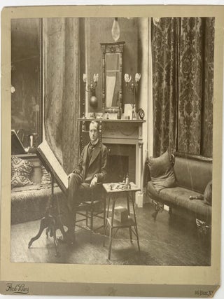 Carte-de-Viste of the American Artist and Illustrator Charles Dana Gibson at his easel,