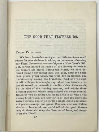 The Good That Flowers Do: A Gift from the Teachers and Scholars of the Warren Street Chapel,