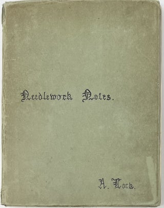 Item #1570 Needlework Notes, Dated from Sept. 4, 1918 through Nov. 11, 1920. A. LOCK