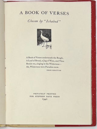 A Book of Verses, Chosen by “Ichabod”