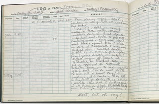 Yacht Log Book of EAG & HBG 1943-4-5-6-7, 48, 49. Yachts Porgy, May Mischief (twice), Sea Witch, Albacore, Blackbird, Snowflake (4) , Last Cruise of the Shanghai. Owners Guthries, 169 East 70 Street, New York City 21, New York.