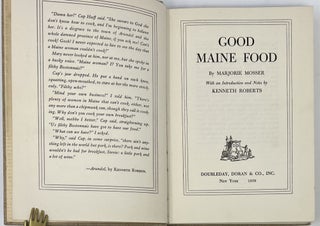 Good Maine Food, With an Introduction and Notes by Kenneth Roberts