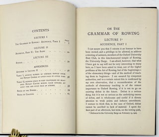On the Grammar of Rowing. Three Lectures.