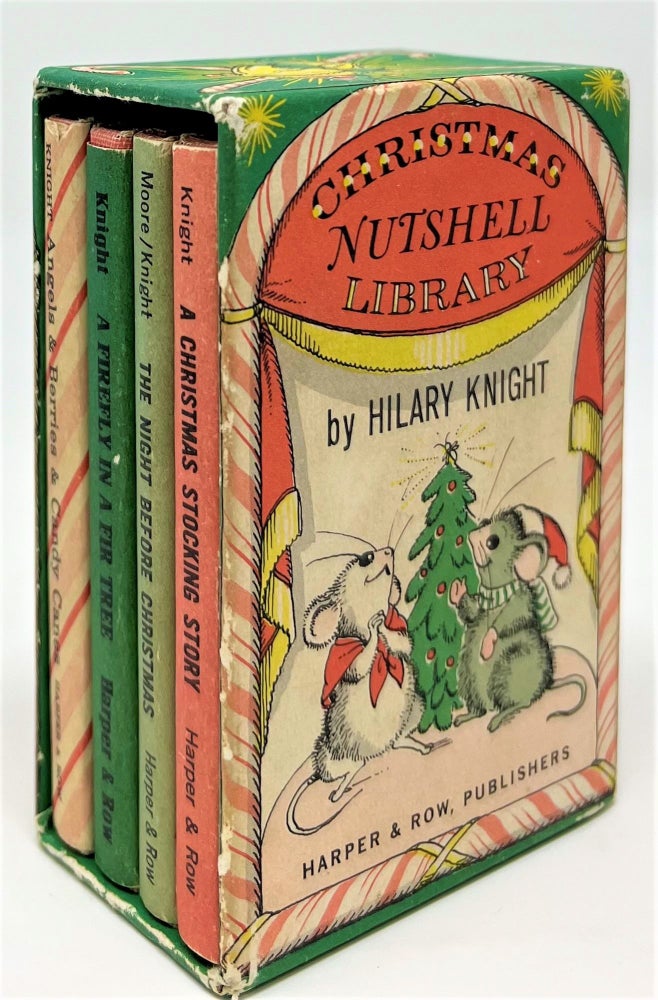 Item #1639 Christmas Nutshell Library: Angels & Berries & Candy Canes, A Firefly in a Fir Tree, The Night Before Christmas by Clement C. Moore, and A Christmas Stocking Story. Hilary KNIGHT.
