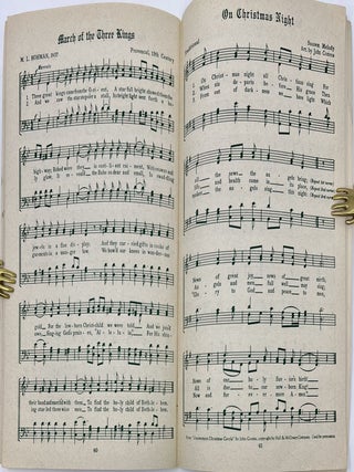 Christmas in Song, A Treasury of Traditional Songs, Favorite Hymns, and Choice Carols, from All Ages and from Many Lands, Selected for Your Singing Christmas, Compiled and Arranged for Mixed Voices (S.A.T.B.) Unisonal Singing by Theo. Preuss, Price 35 cents