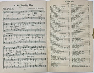 Christmas in Song, A Treasury of Traditional Songs, Favorite Hymns, and Choice Carols, from All Ages and from Many Lands, Selected for Your Singing Christmas, Compiled and Arranged for Mixed Voices (S.A.T.B.) Unisonal Singing by Theo. Preuss, Price 35 cents