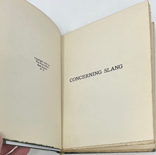 Concerning Slang and Other Droll Stories