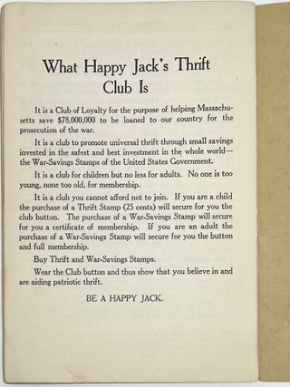 Happy Jack Squirrel's Thrift Club, W.S.S. [War-Savings Stamps]