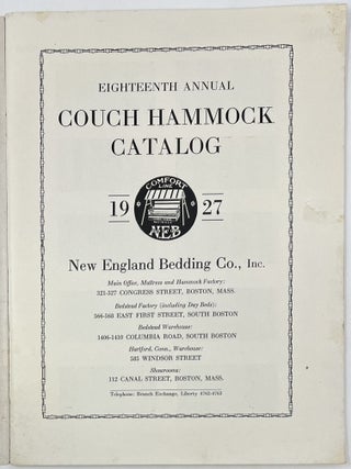 Eighteenth Annual Couch Hammock Catalog 1927, New England Bedding Co., Inc.