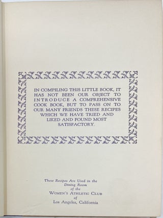 The Old Vanity Fair Tea Room Recipes Gathered From Far and Near