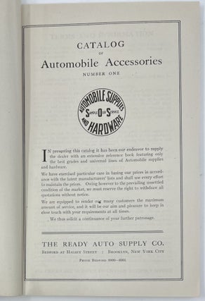 Catalog of Automobile Accessories, Number One, Automobile Supplies and Hardware, Sample Our Service