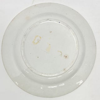 Unmarked Staffordshire Child's ABC Plate with a Cricket Match color transfer